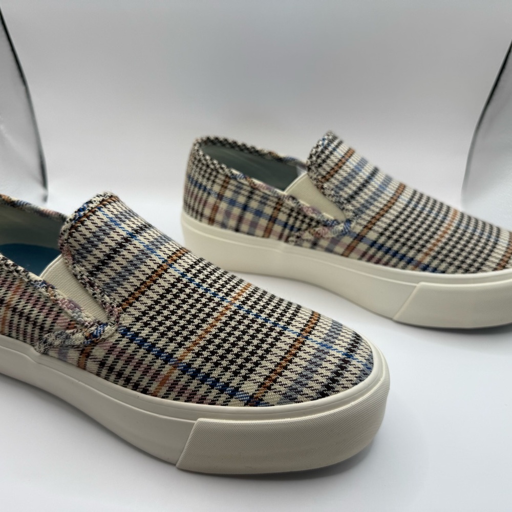 SEAVEES Women's Baja Slip On Platform Plaid Flannel Size US 8 EU 39 UK 6